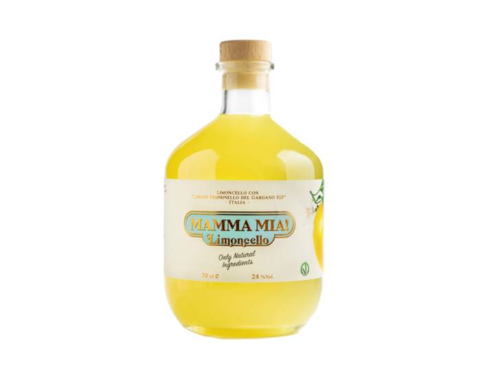MAMMA MIA - Limoncello - Liqueur - 24% Alcool - Origine : Italie - Idéal à l'apéritif, en digéstif ou en cocktail Limoncello Spritz - Notes de Citron frais - 70 Cl
