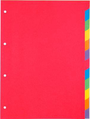 Kartonregister Schäfer Shop Select, 5er Pack, 4-fach Lochung, 160 g/qm Recyclingkarton, 12-teilig