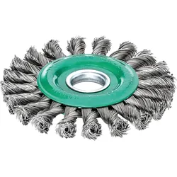 LESSMANN Rundbürste Edelstahl 115x12mm gezopft 0,5mm