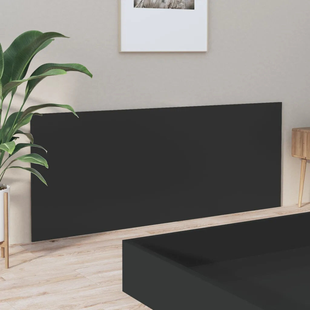 17 Stories Jamale Panel Headboard Black Super King (6')