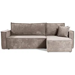 ECKSOFA Ezekiel 3 Sitzplätze Taupe