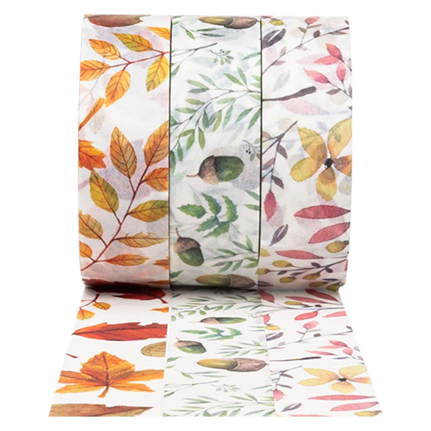 Colorations Washi Tape Herbstblätter 3 Rollen, 5mtr. (36235574)