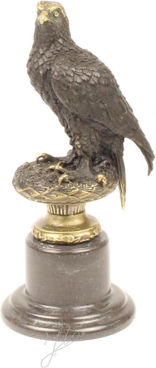 Handgemaakt bronzen beeld van een adelaar, Hoogte: 31 cm