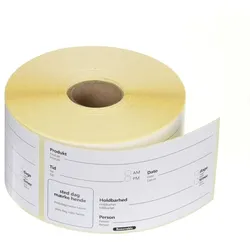 48x Lebensmittelrotationsetiketten,mehrfach verwendbar,leicht entfernbar,Weiß,100x50mm