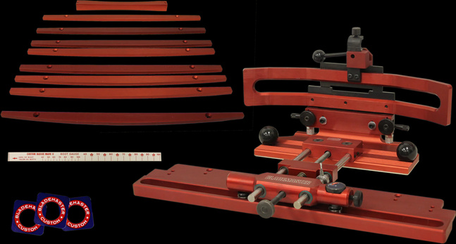 BLADEMASTER CRM6 RADIUS-KONTURSCHLEIFSYSTEM INKL. ZUBEHÖR-SET, Farbe:Rot