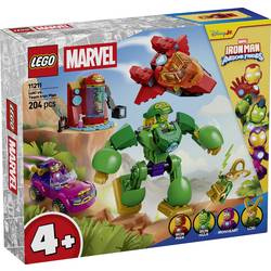 LEGO DISNEY 11211 LEGO® DISNEY Marvel Iron Man und Seine Fantastischen Freunde Loki vs. Team Iron Man; Superhelden-Actionset mit Mech, Jet, Auto und 4 Minifiguren