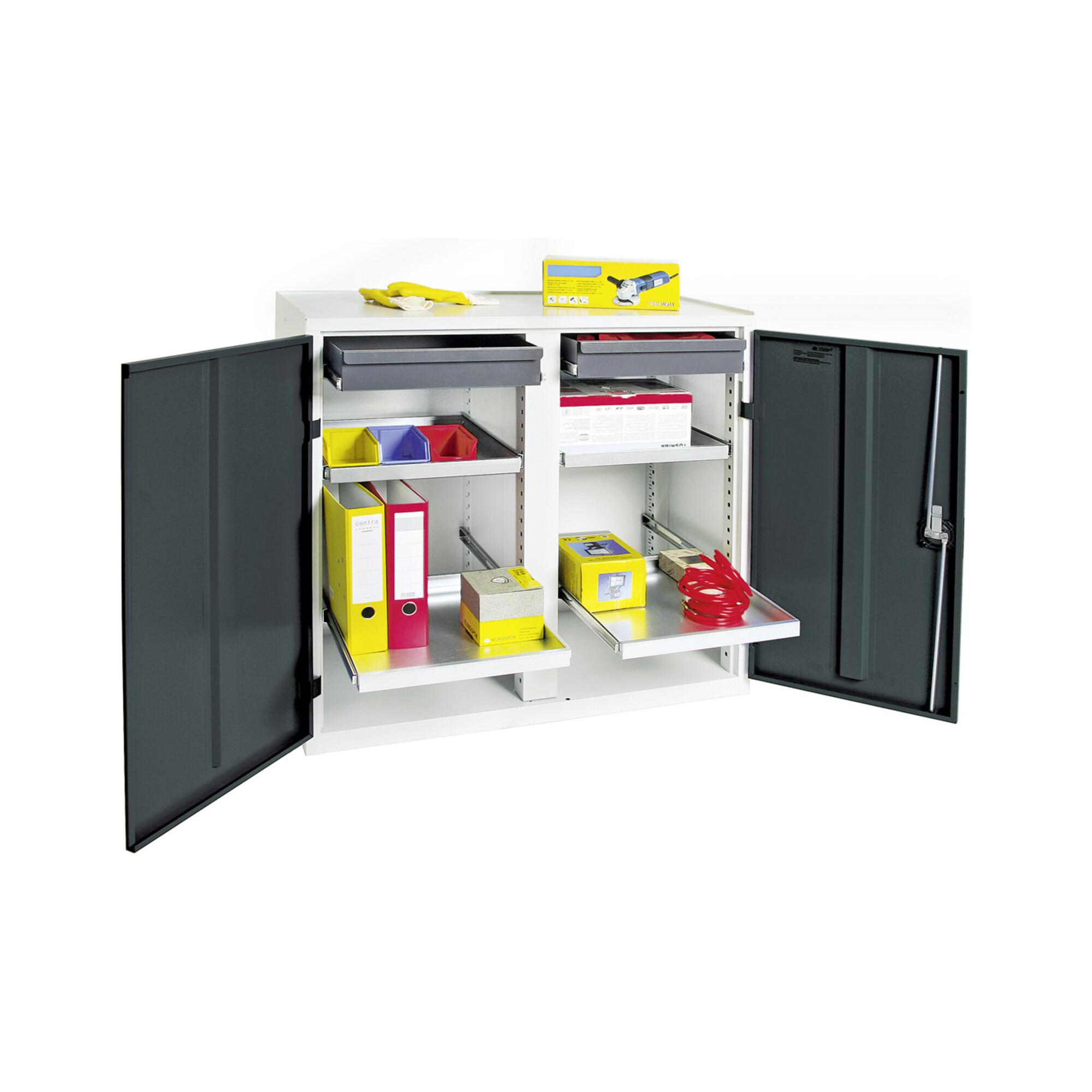 Stumpf Werkzeug- und Materialschrank 3000, RAL 7035/7016, 2 Schubladen, 4 Wannen ; Stumpf Metall (3002271)
