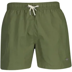 GANT Herren Badeshorts - Swim Shorts, Badehose, Mesheinsatz, einfarbig Grün / 5XL