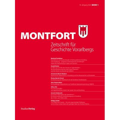 Montfort 1/2024, Taschenbuch von , StudienVerlag, 978-3-7065-6383-3