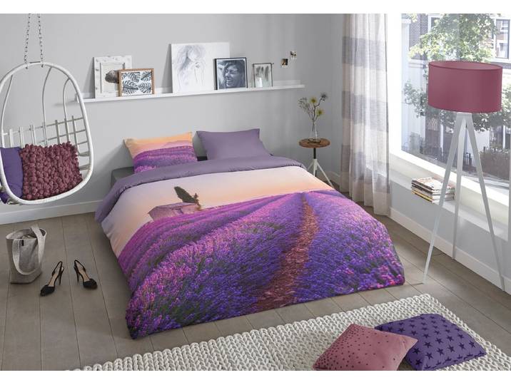 Pure dekbedovertrek lavendel - 1 persoons 140x200/220 cm - Paars - Microvezel