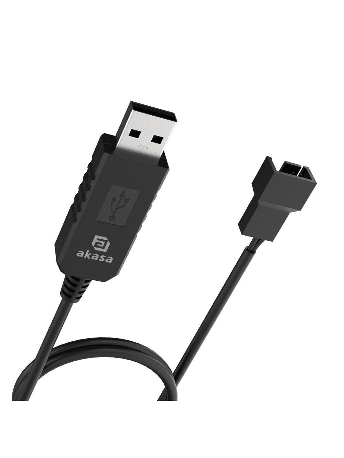 Akasa USB to 3-Pin / 4-Pin 5V to 12V PC Fan adapter cab