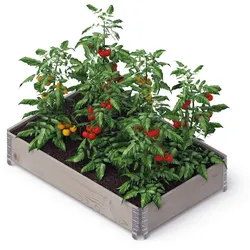 NOOR upyardTM Hochbeet Palettenrahmen Wandstärke 15 mm 120 x 80 cm Grau
