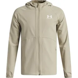 UNDER ARMOUR Vibe Woven Windbreaker Jacke Jungen 299 - city khaki/white M (137-149 cm)