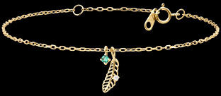 Edenly Elwen-Armband â€“ 9-karÃ¤tiges Gelbgold, synthetischer Diamant und Smara