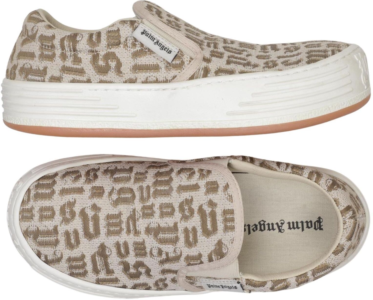 Palm Angels Damen Halbschuh, Beige, Gr. EU 38, kein / Etikett - Second Hand