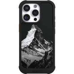 Nivocase Hülle für Apple iPhone 16 Pro Stossfeste Handyhülle NIVOmax Case Schwarz Alpspitze Berg Schnee (Apple iPhone 16 Pro), Smartphone Hülle, Schwarz
