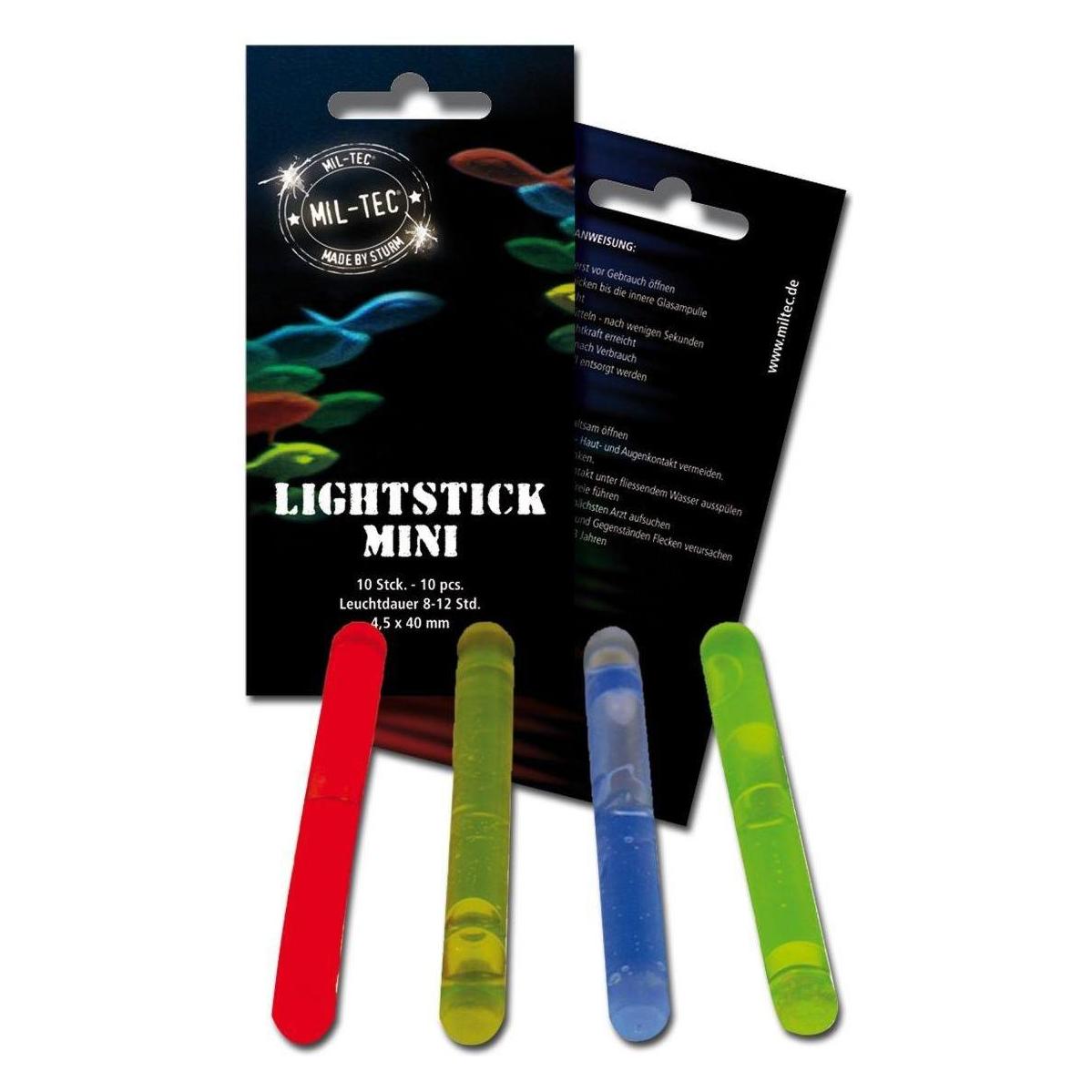 Mil-tec Mini-Leuchtstab 10er Pack grün (14931501)
