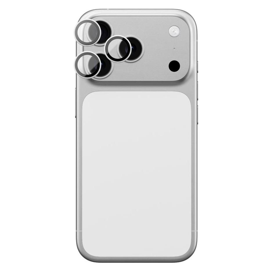 Amazingthing Saphir-Kameraglas für iPhone 17 Pro / Pro Max - mit silbernem Rahmen (1 Stk., Apple iPhone 17 Pro, Apple iPhone 17 Pro Max) (1710923912)