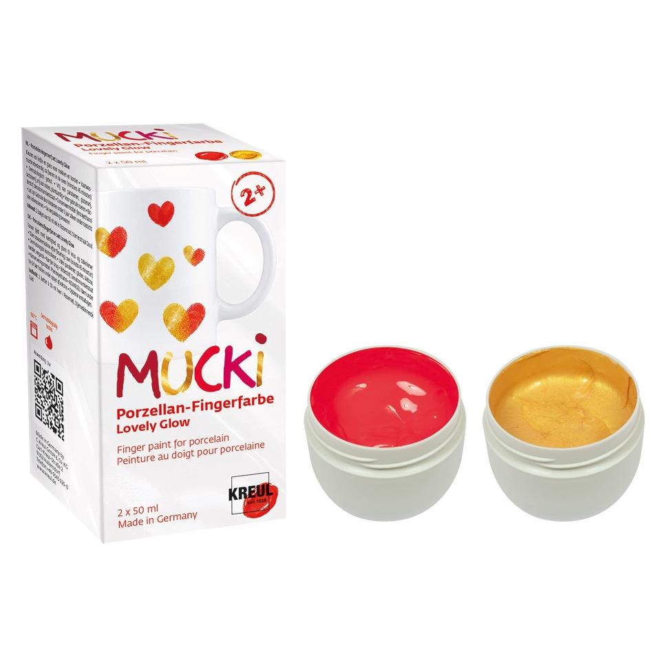 Mucki Porzellan-Fingerfarbe Set Lovely Glow 2 x 50 ml (100 ml) (26323)