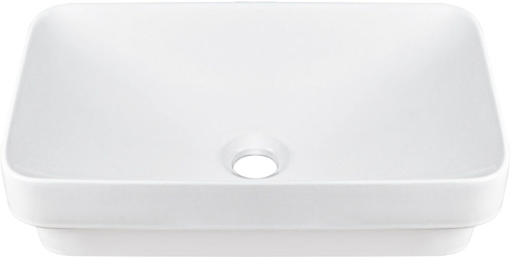 DeerValley 490 x 300 x 120mm Rectangular Drop-In / Semi-Recessed Bathroom Basin Vessel Sink White 300mm W