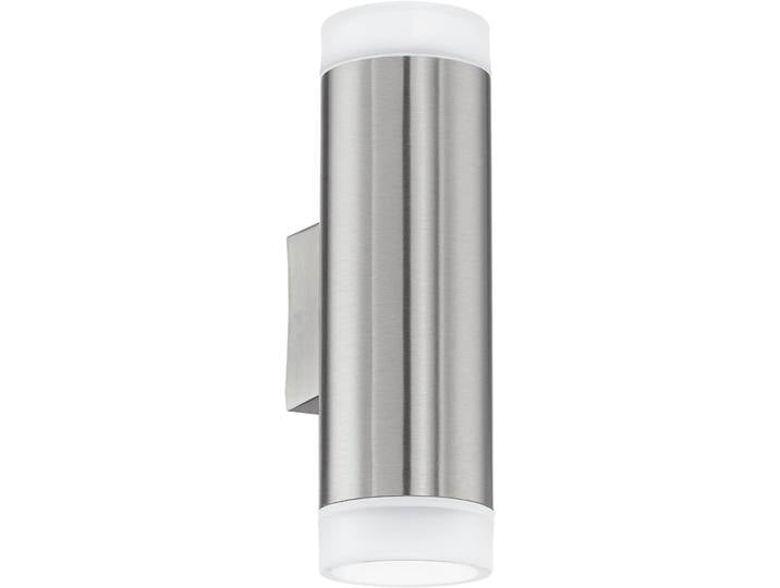 Eglo Wandlampe aussen Riga-LED Edelstahl Edelstahl B 9.5 cm IP54 - Lichtfarbe: Helles Neutralweiss - Wandlampe aussen