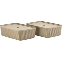 Pulp Aufbewahrungsboxen 32 x 48 cm hellbraun 2 St.