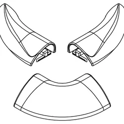 HSK Ersatzteile Wasserleistenendkappe, Weiß, E100211-9-04 E100211-9-04