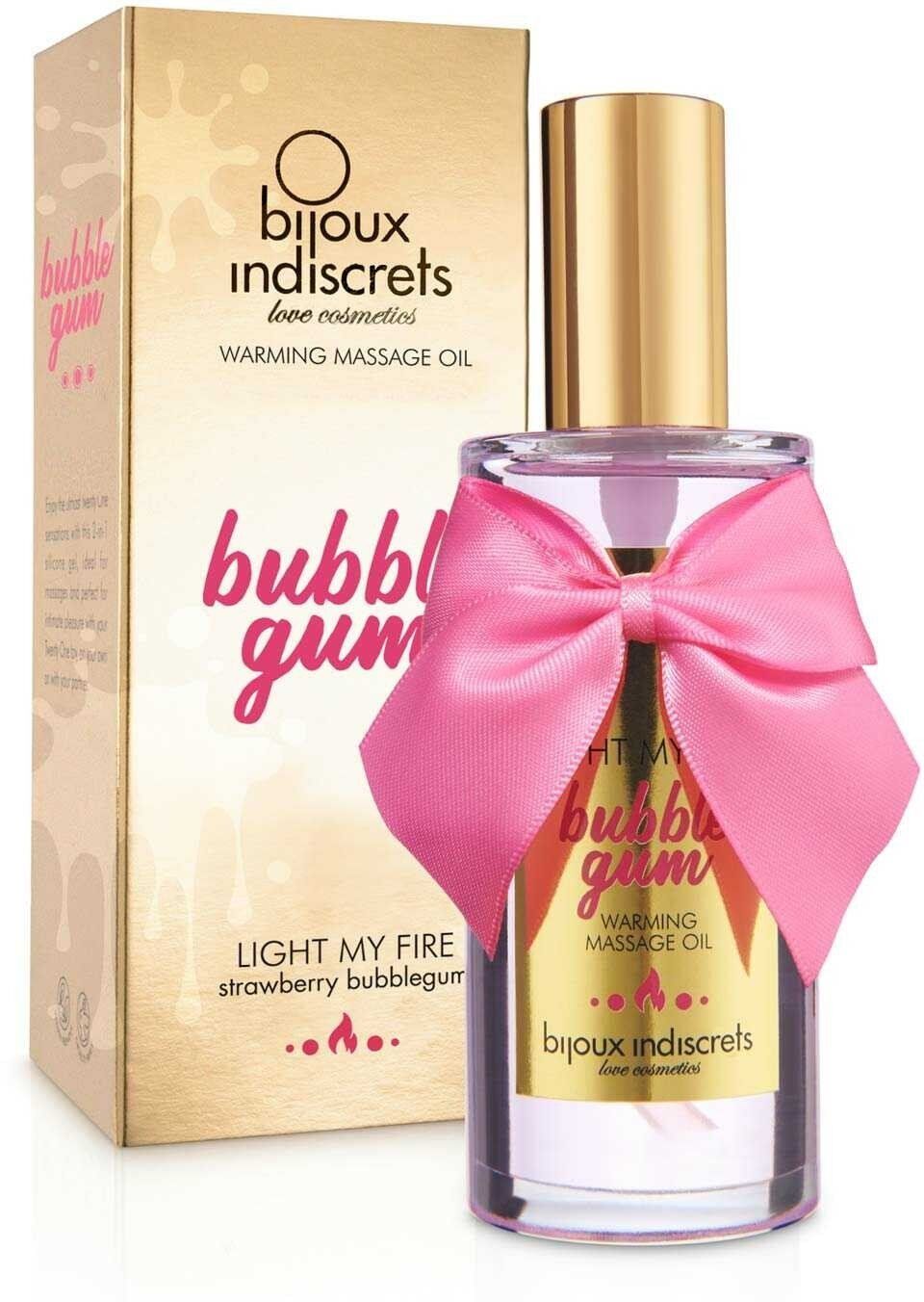 Bijoux Indiscrets Light my fire - Bubblegum huile de massage chauffante