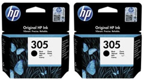 HP 305 Pack 2 cartuchos negros