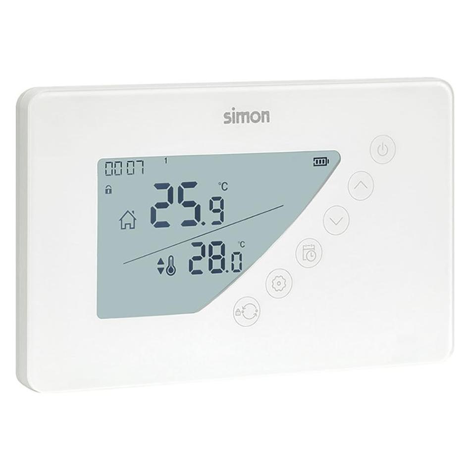 Simon Weekly programmable digital thermostat, white, 160 x 18 x 100 mm (71515204)