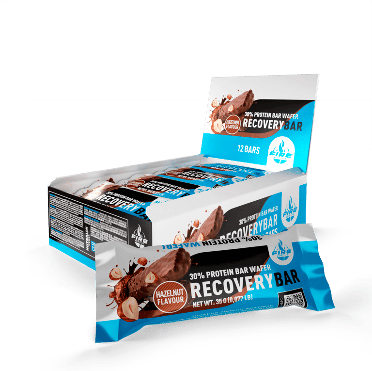 Fire Nutrition Recovery Bar 12 uds x 35g Chocolate-Avelãs