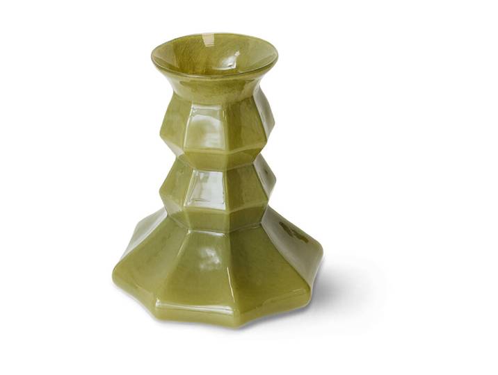 HKliving Vaas Silhouette Glas, 32cm - Groen