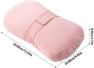 Inspired Finds Adjustable Memory Foam Knee Pillow For Side Sleepers With Leg Support Strap pink