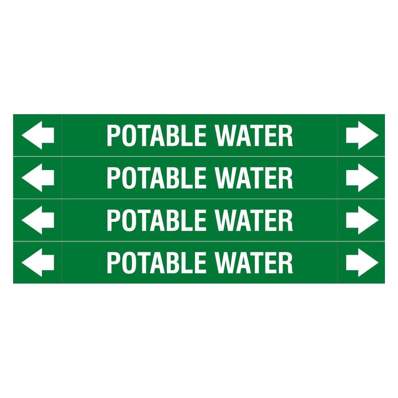 Brady ASME - Rohrmarkierer - Potable Water (ASMEPM-26X230MM-POTABLE WATER)