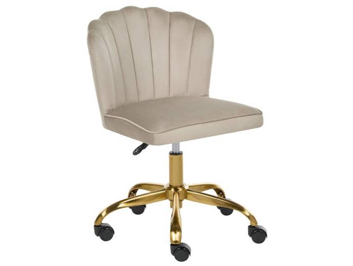 Chaise de bureau VALTICELLO Velours Taupe