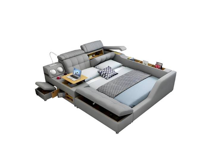 JVmoebel Multimediabett Multifunktionales Bett in modernem Design mit Sofa-Funktion (Bett), Made in Europa