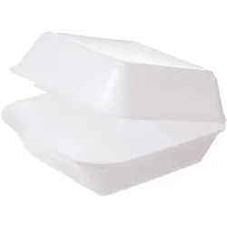 200 Hamburgerboxen Außerhaus Snackboxen XPS weiß XL 21x21x10cm