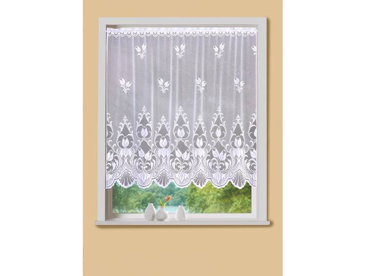 Kleinfenster-Store mit Stangendurchzug, Weiss, Größe 122 (H80xB150 cm)