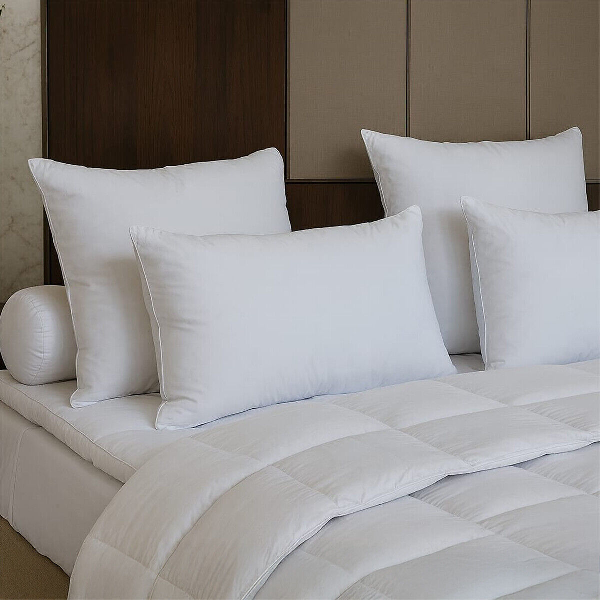 DROUAULT Oreiller 3 chambres, 90% duvet 10% plumettes, mi-ferme&nbsp;