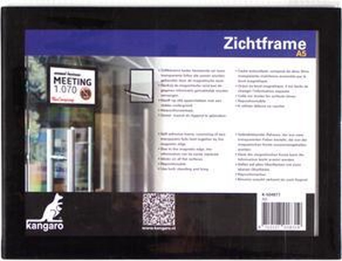 Kangaro zichtframe A5 zwart