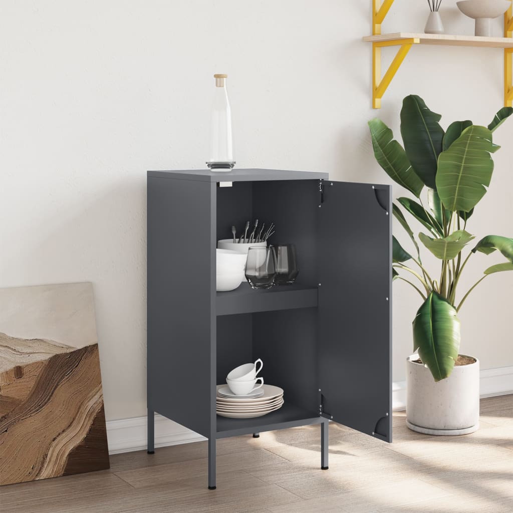 vidaXL Buffet anthracite 36x39x79 cm acier