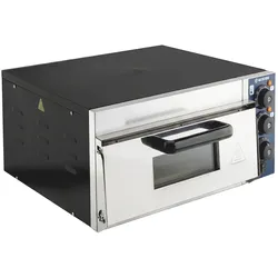 GastroHero Pizzaofen Basic 35 Pizza Backofen 35 cm 2 kW Pizzaofen Edelstahl 350 °C Gastro Pizzaofen 230 V