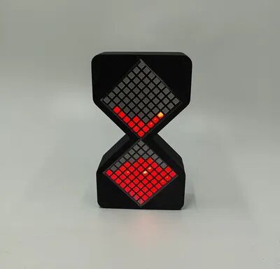 Youfap Market DIY Digital Cyber Hourglass Birthday Gift, Interactive LED Hourglass For Kids, Cyber Style With Glowing Technology square Red