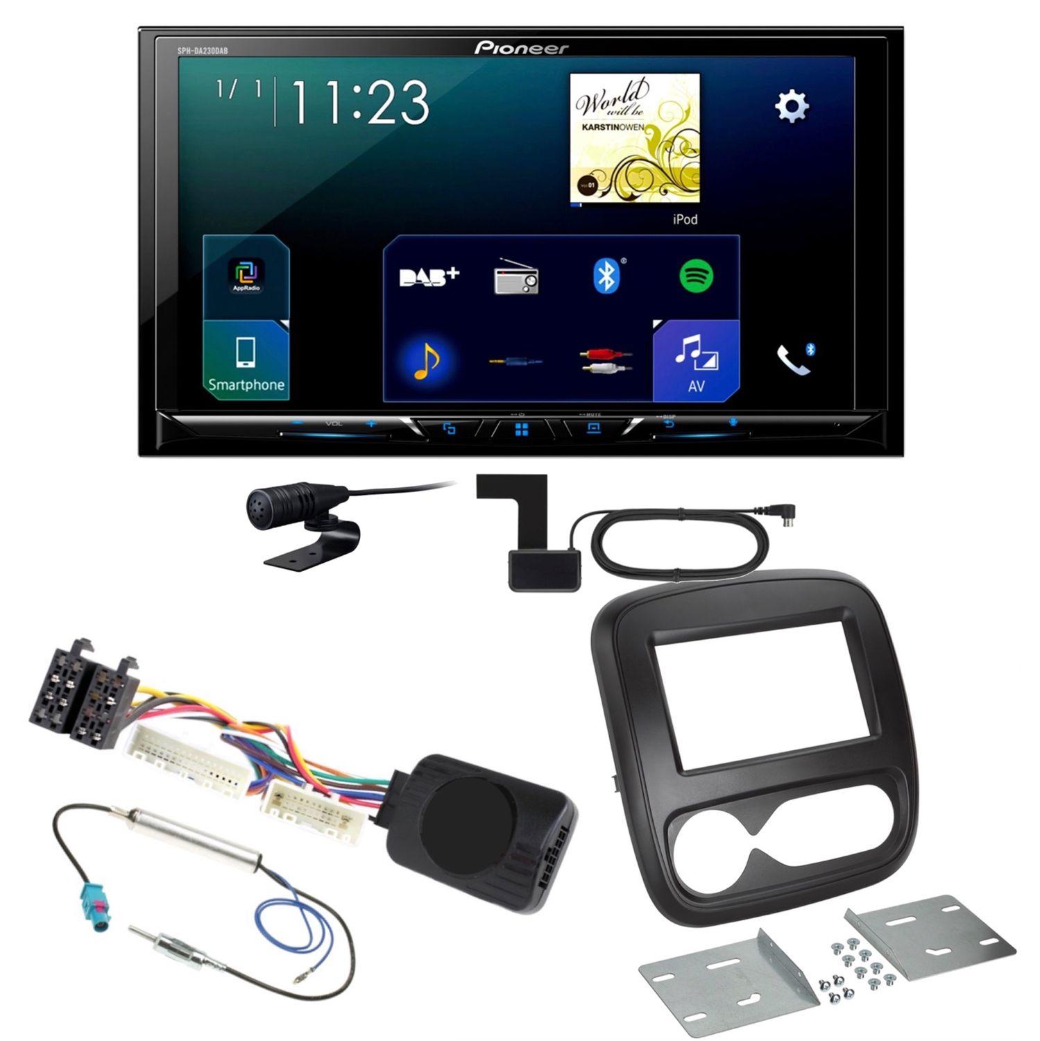 Pioneer SPH-DA230DAB Android Auto CarPlay Bluetooth Einbauset für Fiat Talento