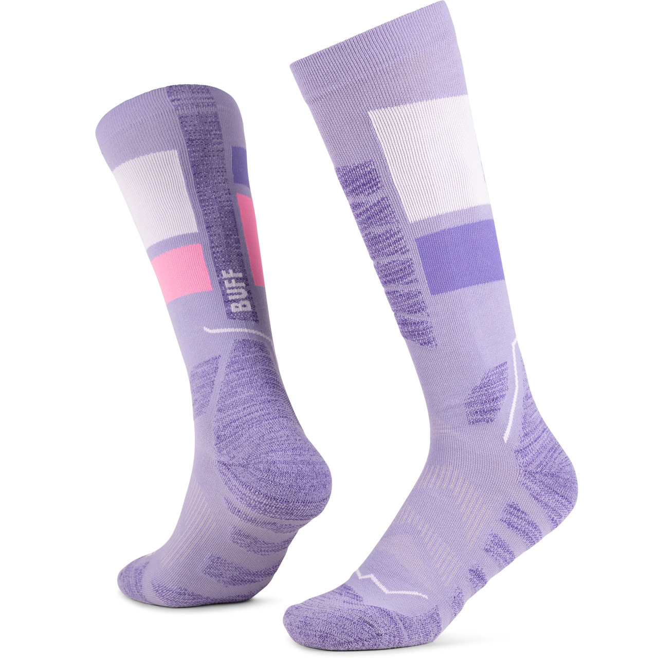BUFF Damen Thermonet Skisocken OVER THE CALF iris - M = 39 - 41