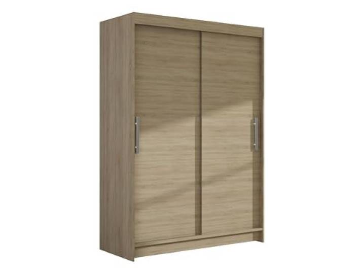 Mirjan24 Kleiderschrank Miami I, Modernes Schlafzimmerschrank mit Kleiderstange und Einlegeböden, Schiebetürenschrank, Garderobenschrank (Sonoma)
