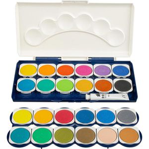 Deckfarbkasten 24 Farben mit Deckweiß Stylex