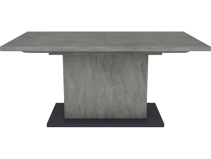 Esstisch BYLIVING Athen , grau (betonfarbend), H:75cm T:90cm, Tische, Esstisch, mit Auszugsfunktion, Breite 160-200 cm, in verschiedenen Ausführungen