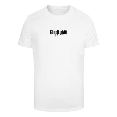 T-Shirt MISTERTEE "MisterTee Herren Ghettokid Tee", Herren, Gr. L, weiß, 100% Baumwolle, bedruckt, normal, Rundhals, Shirts T-Shirt