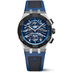 Maurice Lacroix AIKONIC AUTOMATIC CHRONOGRAPH SKELETON BLAU Herrenuhr AC8018-SSL20-030-4